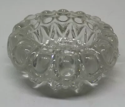 Buy Vintage Pressed Glass Tea Light Candle Holder With Wide Rim • 3.99£