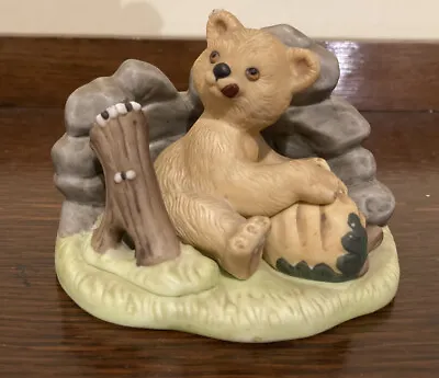 Buy Woodland Surprises Bear Figurine Biscuit Fired Franklin Porcelain Vintage Figure • 1.99£