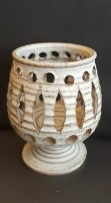Buy Vintage Broadstairs Studio Pottery Tea Light Candle Holder Goblet Style 5  • 7£
