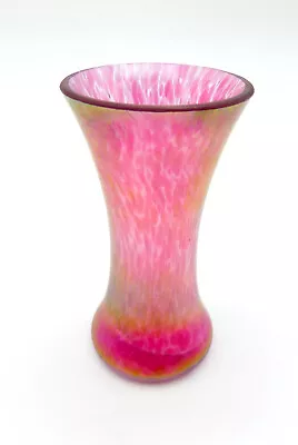 Buy Vintage Heron Glass Studio Pink Iridescent Waisted Vase Excellent 4  • 28.45£