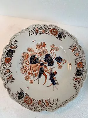 Buy Antique Mason Patent Ironstone Plate Flowers And Birds 9” • 24.13£