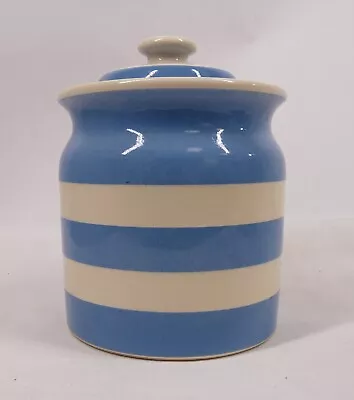 Buy Vintage T G Green Cornishware Ceramic Blue Jar With Lid - Thames Hospice • 15£
