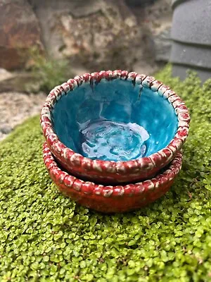 Buy Newquay Studio Art Pottery Handbuilt Set Of Bowls • 40£