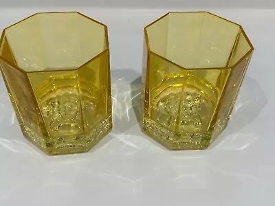 Buy Boxed Versace Rosenthal 2 Whisky Tumblers / Glasses  Medusa Lumiere Amber C.o.a. • 100£