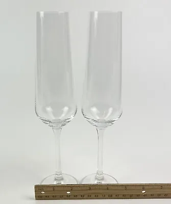 Buy Kitchen And Table Bohemian Crystal Champagne Flutes Clear Elegant Glasses 9.5” • 20.79£