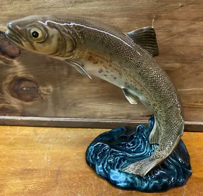 Buy Vintage Beswick Leaping Trout Porcelain Figurine No 1032 Made In England SU954 • 60£