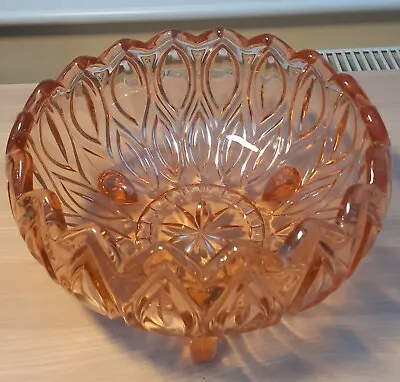 Buy Bagley Glass Crysanthemum Pattern Fruit Bowl In Excellent Condition  • 12£