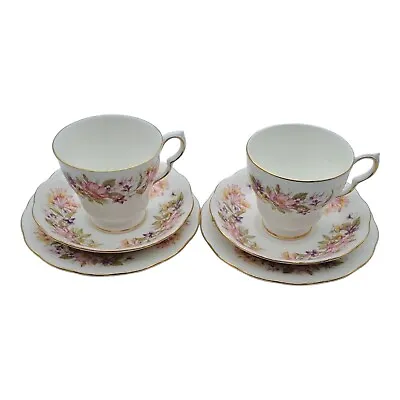 Buy Colclough Wayside Honeysuckle Trio X2 Cup Saucer And Side Plate Vintage VGC • 14.99£