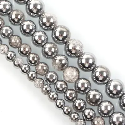 Buy Crackle Glass Beads For Jewellery Making Cracked Effect Bicolour 6/8/10mm • 4.01£