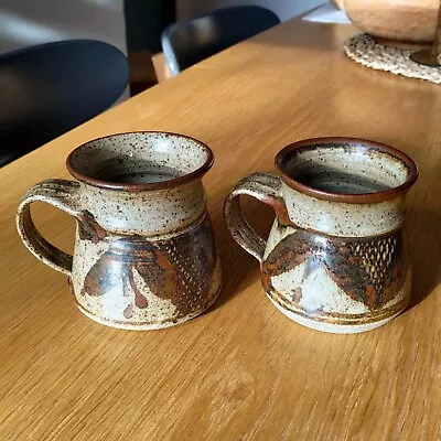Buy Pair Of Studio Pottery Mugs • 18£