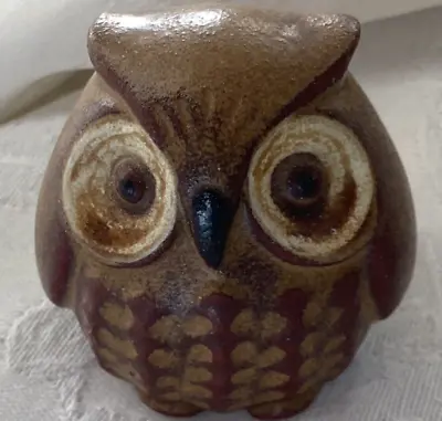 Buy Small Matte Ceramic Brown Speckled Owl Ornament Figurine • 3£