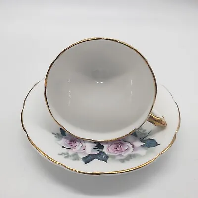 Buy Delphine Bone China Tea Cup & Saucer Roses Made In England • 16.60£
