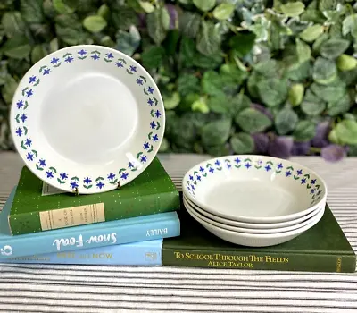 Buy Vintage 1960s Midwinter Roselle Cereal Bowlx5 Blue & Green Mid Century • 14.99£