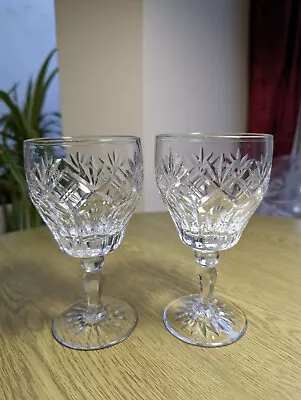 Buy Vintage Royal Brierley Wine Glasses Pair 5 1/8  Excellent Examples  • 16.50£