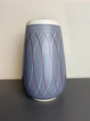 Buy Mid Century Vintage Retro Poole Pottery Freeform Grey Vase Alfred Rhead 20x12cm • 185£