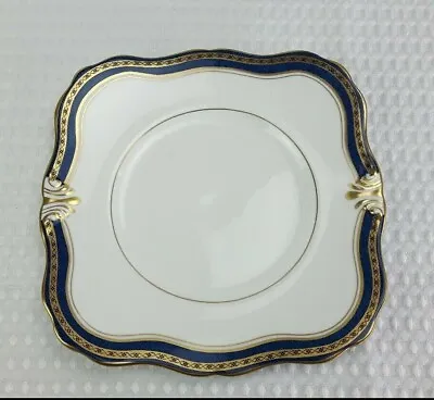 Buy Tuscan For Harrods Vintage Cobalt Blue Square Cake Plates - Sold Individually • 15£