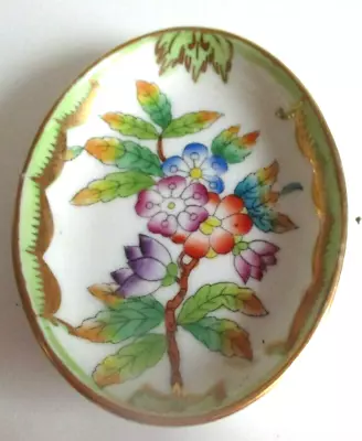 Buy Vintage Herend Nut Mint Dish - Hand Painted Floral • 8.53£