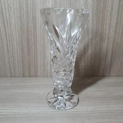 Buy High Quality Vintage Cut Crystal Bud Vase Star Liner • 12.99£