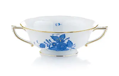 Buy Herend Chinese Bouquet Blue Cream Soup Cup 24k Gold Hungary Ab743-2 New • 104.76£