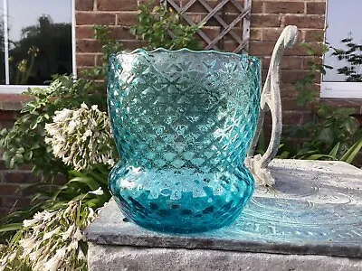 Buy Vintage Turquoise Colour Glass Vase • 8£