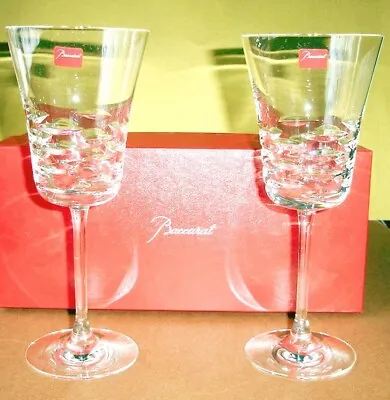 Buy Baccarat Lola Wine Glasses Crystal Set Of 2 Made In France 8.25 H #2610693 New • 233.29£