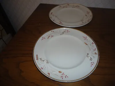 Buy A Pair Of Nice Belleek 3rd Period  Grass Pattern Gilded Plates 8 Inches Mint • 16£