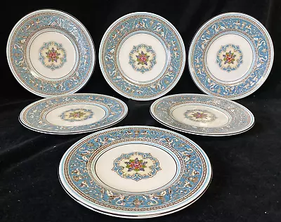 Buy Wedgwood Turquoise Florentine Set 6 X  Side Plates 15cm (6 ) • 65£