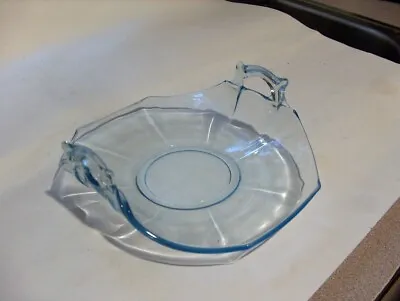 Buy Depression  Glass Light Blue Candy Condiment Serving Tray Depression Glassware • 27.86£