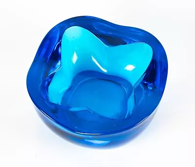 Buy Vintage Rosice Sklo Union Blue Glass Bowl By Rudolf Jurnikl, Pat No. 1145 • 24.99£