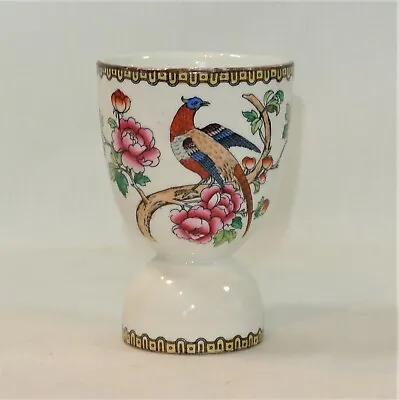 Buy F Winkle OLD CHELSEA Or PHEASANT Double Egg Cup English Porcelain • 12.25£