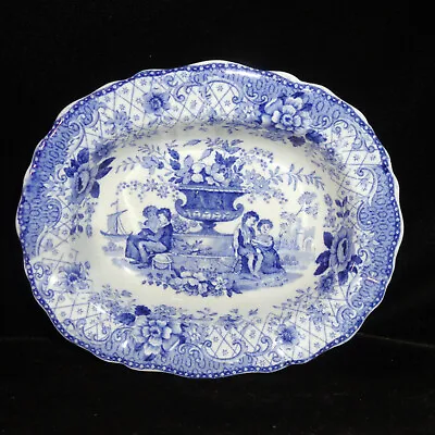 Buy Staffordshire Child Blue Miniature Dinner Tureen LEARNING LESSONS Ridgway 1835 • 62.34£