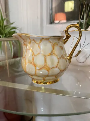 Buy Vintage Romanian Porcelain Gold Rim Ceramic Cream Milk Jug No. 939 JRJS CLUJ • 4.99£