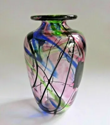 Buy  Signed Norman Stuart Clarke  Art Glass Vase  • 125£