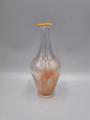 Buy A Kosta Boda, Sweden,  Glass Bottle Vase By Monica Backstrom, Etched To Base. • 85£
