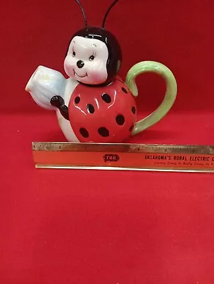 Buy Burton & Burton Mini Ladybug Ceramic Teapot Creamer Flowers Red Free Shipping  • 21.10£