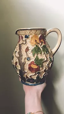 Buy Indian Tree Jug Vase H.J Wood Vintage Ceramic Hand Painted 21cm Tall • 22.75£