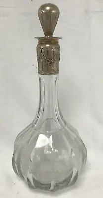 Buy Continental 800 Silver And Etched Glass Decanter With Stopper • 50£