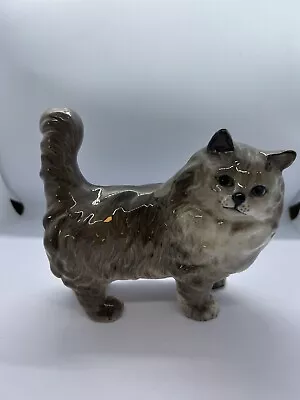 Buy Vintage Beswick Cat Figurine - Grey Persian Cat - No 1898 • 16£