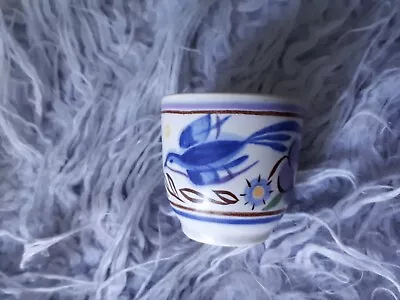 Buy Poole Pottery Bluebird Egg Cup - Hand Painted - TV Pattern LOOK • 14.99£