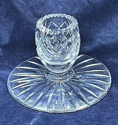 Buy Vintage High Quality Cut Lead Crystal Cut Glass Short Candlestick Holder • 22.50£