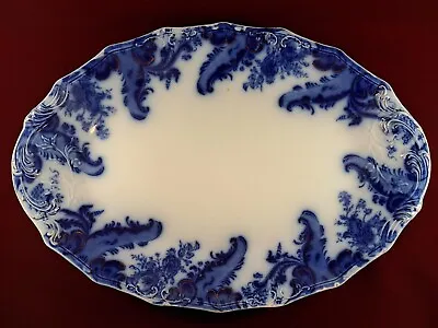 Buy W. H. Grindley Flow Blue 17  Platter,  Argyle  Pattern • 206.19£