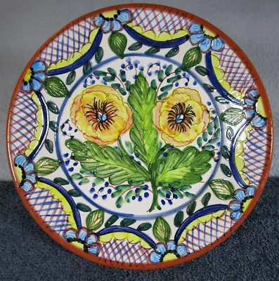 Buy Lovely Vintage Corval Portugal Hand Painted Chased Floral Decorative Plate Dish • 8.95£