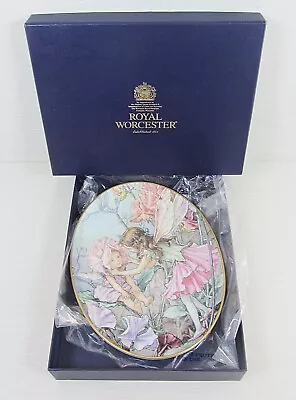 Buy Royal Worcester Sweet Pea Fairy Flower Fairies Oval Plate 75th Anniversary 2000 • 15.99£