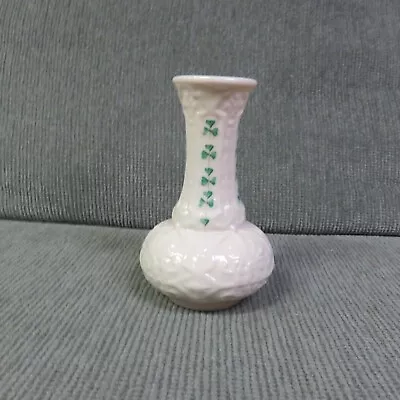 Buy Vintage Belleek Ireland Shamrock 5  Bud Vase Excellent Used Condition • 27.86£
