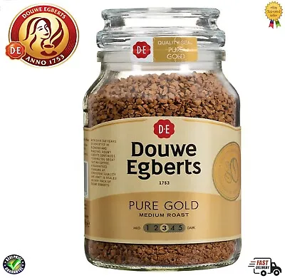 Buy 4 X DOUWE EGBERTS PURE GOLD ROAST Flavour Instant Coffee 95gr Long Expiry Date • 35.95£