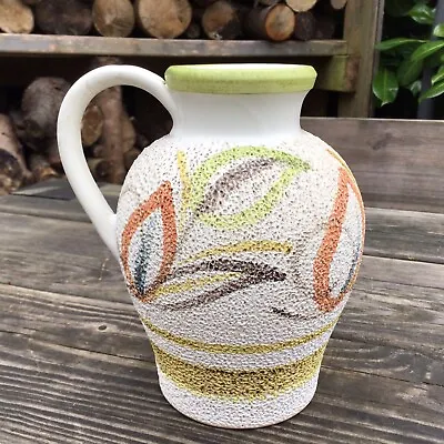Buy Old Vintage Retro Langley Pottery Stoneware Textured Vase Jug 6.5” Tall • 15£