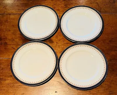 Buy Set 4 Aynsley Leighton 1656 Cobalt Gold  Porcelain Dinner Plates • 120.53£