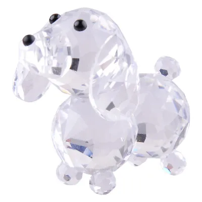 Buy Crystal Glass Dog Animal Figurine Paperweight Wedding Ornaments Gift Xmas Decor~ • 11.60£