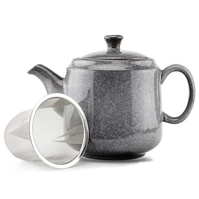 Buy Scandi Home 1L Reactive Glaze Ceramic 4 Cup Teapot With Stainless Steel Infuser • 19.99£