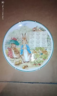 Buy Vintage Wedgwood Peter Rabbit Beatrix Potter 2002 Calendar Plate Made In 2001 • 22.99£